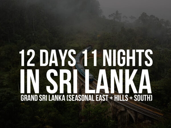 12 Days / 11 Nights in Sri Lanka – Grand Sri Lanka (Seasonal East + Hills + South)